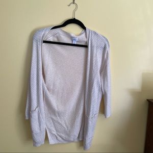 Light weight, cream cardigan with pockets
